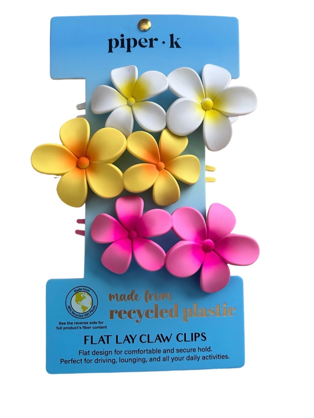 Piper K Floral Flat Lay Claw Clips